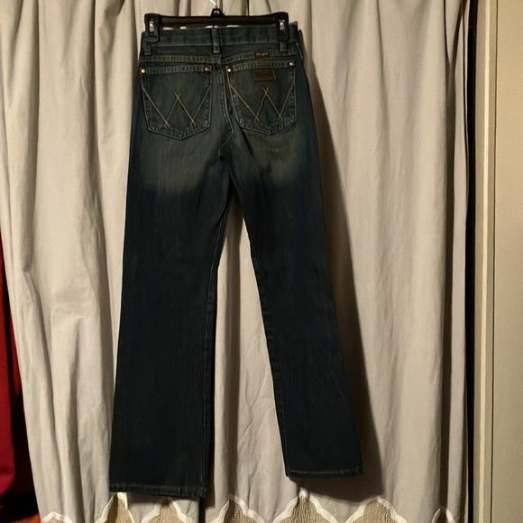 Wrangler new without tags retro boot cut jeans. Size 14 slim. Elastic adjusters - Picture 2 of 6
